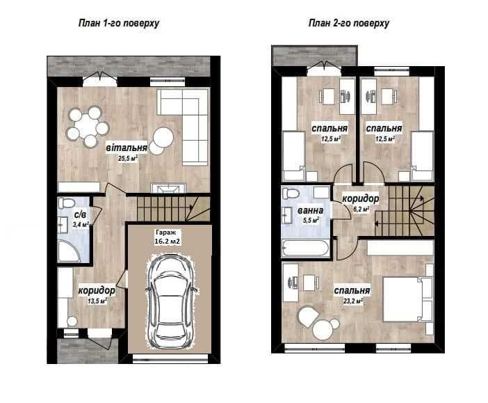 Продаж ТаунХауса - 120м2, з гаражем або без - 533S/м2. РОЗТЕРМІНУВАННЯ