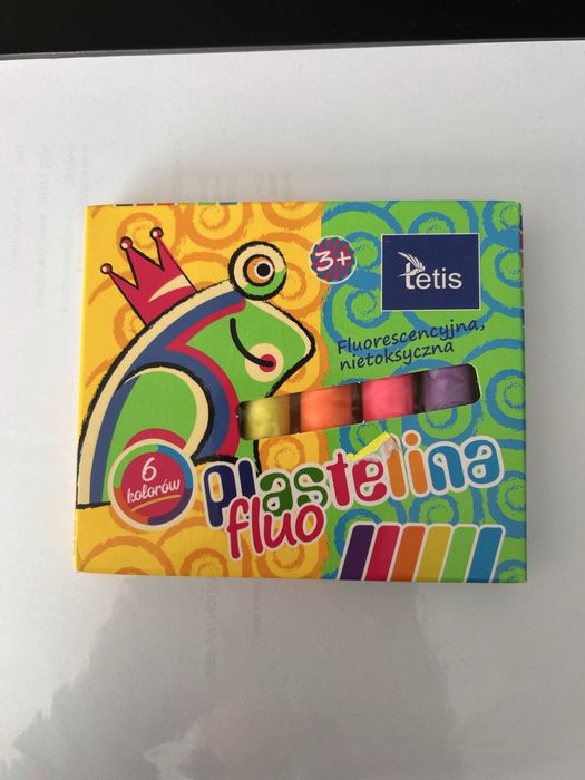 Plastelina fluorescencyjna 6 kolorów