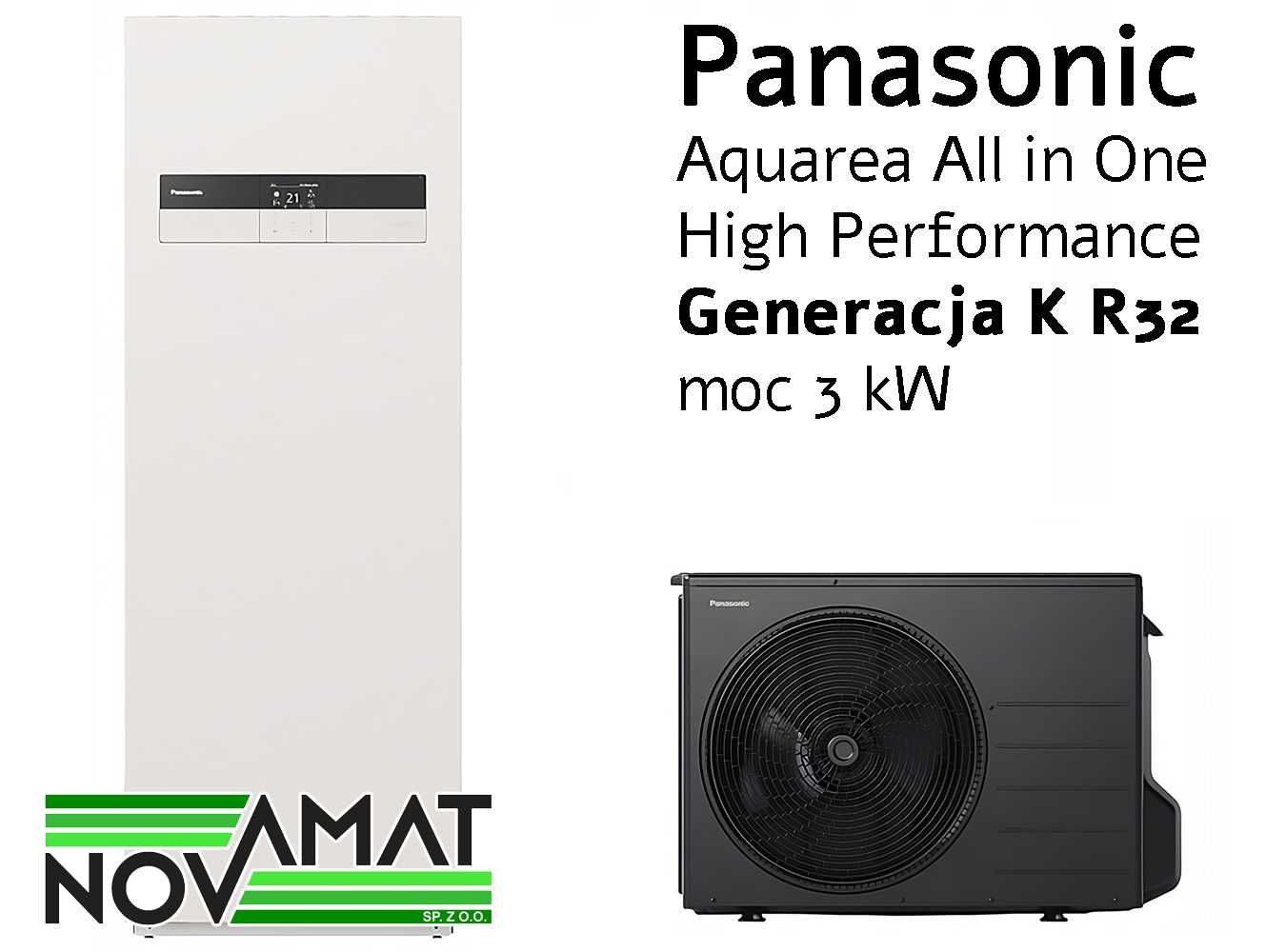 Pompa ciepła Panasonic All in one seria K 3 kW KIT-ADC03K3E5 [MONTAZ]