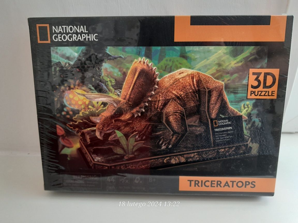 Puzzle 3D National Geographic Triceratops