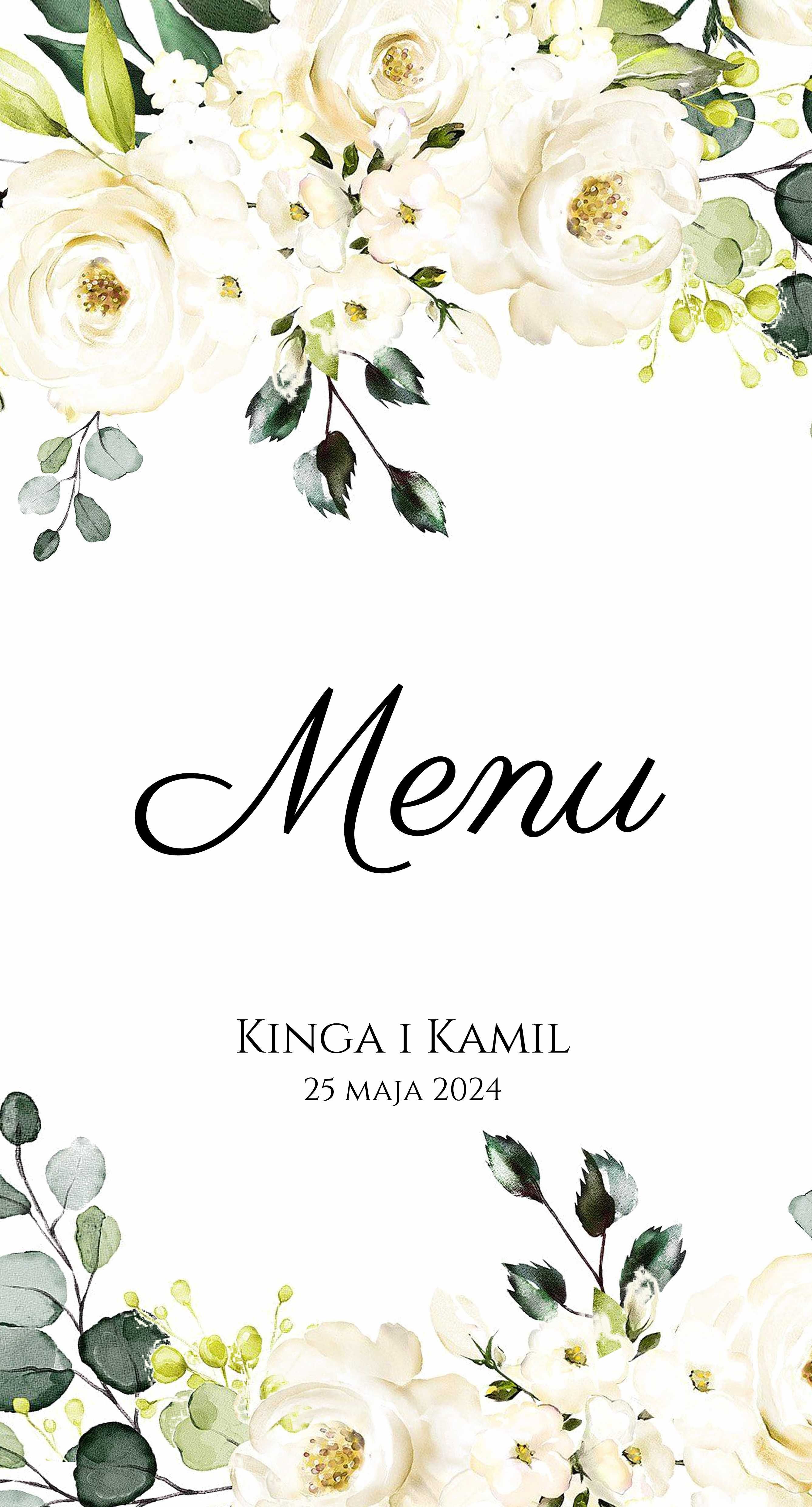 papeteria ślubna, menu, winietki, plan gości