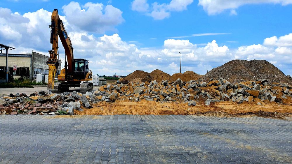 Wynajem kruszarki, wyburzenia, rozbiórki, kruszenie gruzu,