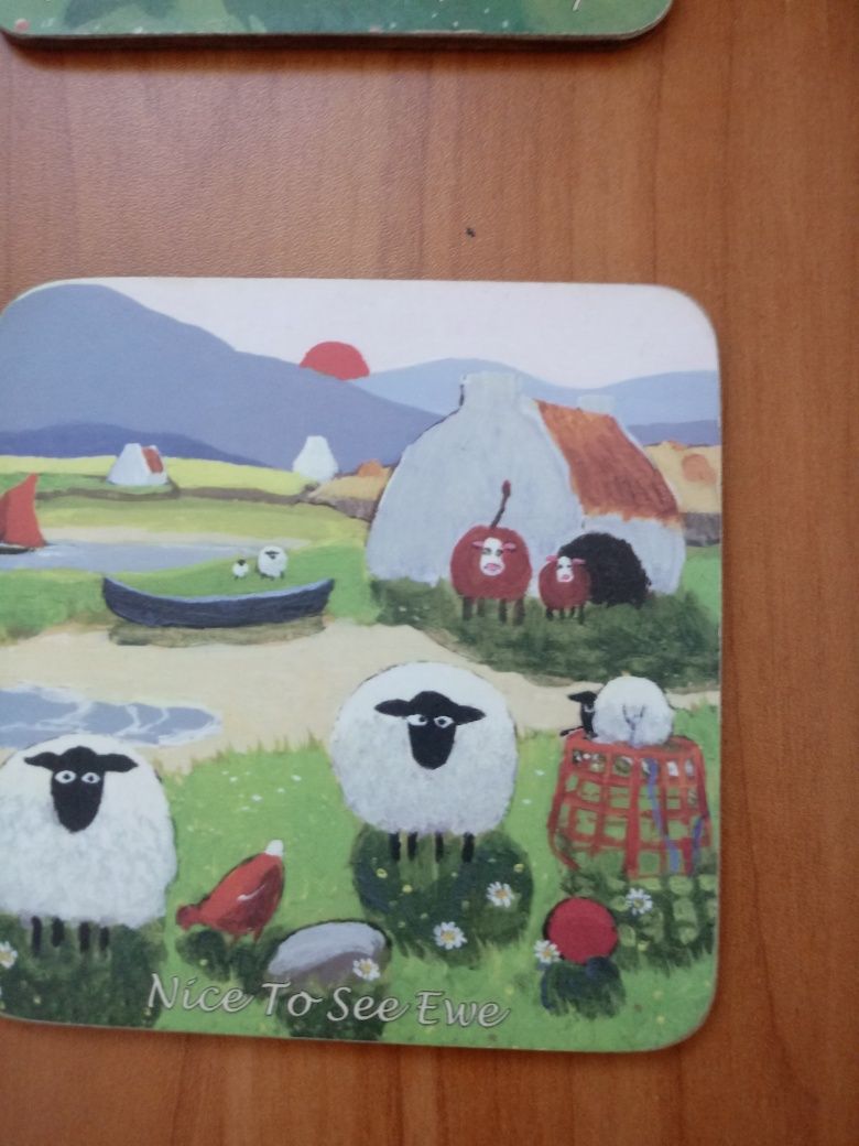 Baranek shaun szon podkładki śniadaniowe pod kubek  podstawki korkowe