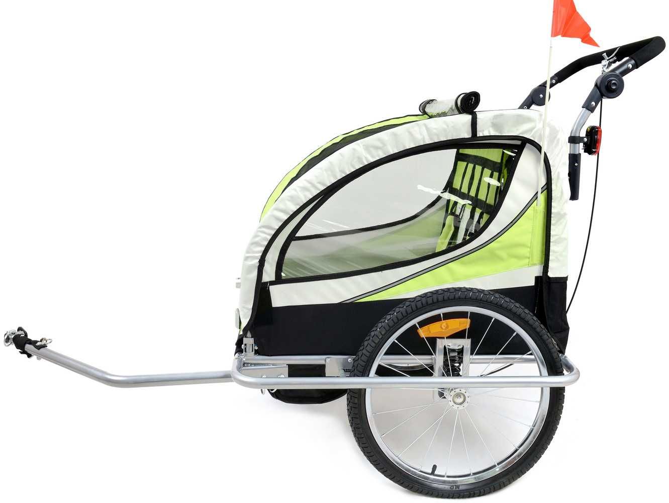Przyczepka rowerowa z amortyzatorem 3w1 2-osobowa + JOGGER
