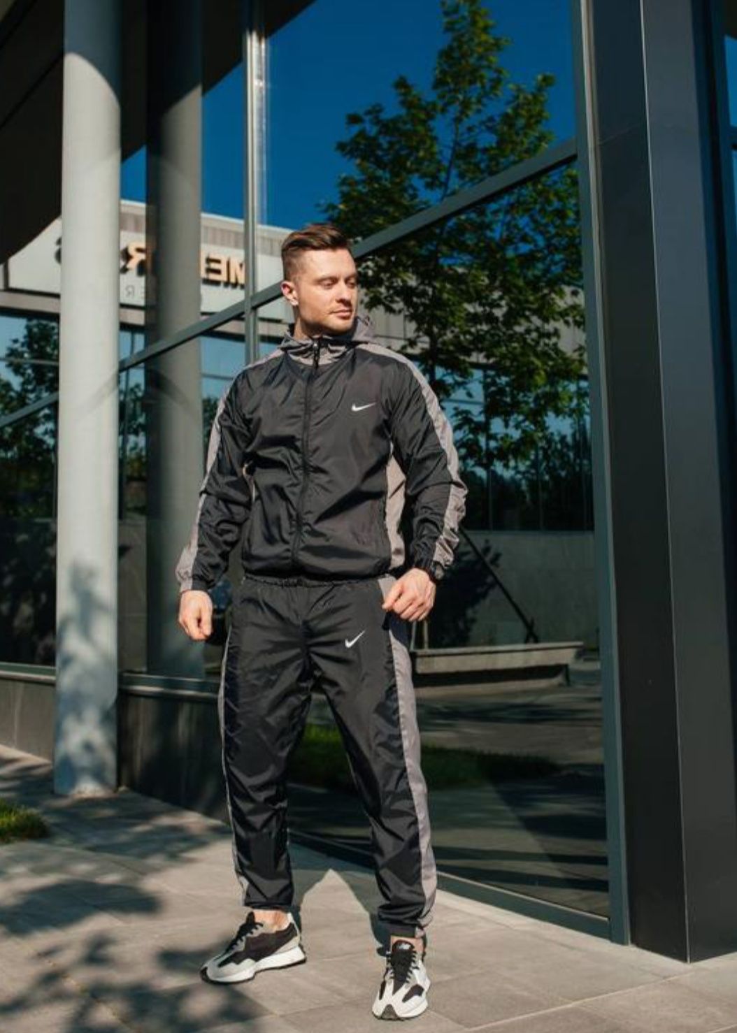 Костюм Nike плащівка преміум якість чоловічий комплект костюм