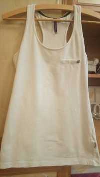 Biała bluzka typu bokserka marki Cropp w rozmiarze XS/S