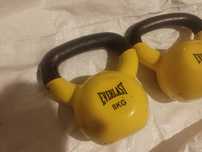 Hantle do cwiczen 8kg stalowe Everlast zestaw