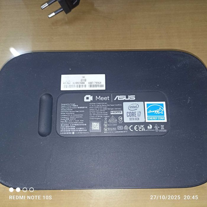 Asus Meet Mini i7-10ª.Geração