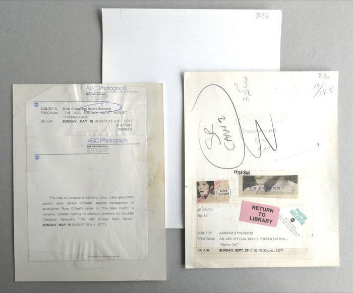 3 Press Photos Originais - Barbra Streisand, 1973/1981/198