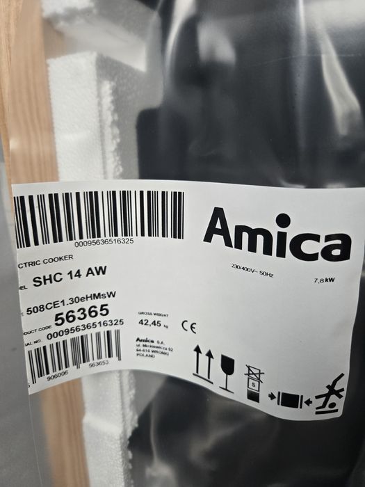 Kuchenka elektryczna Amica 58CE1.30HMsQ(W] NIEUŻYWANA KLASA A