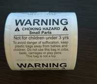 Предупреждающие наклейки для детских товаров рулон 500 штук
