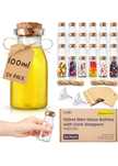 volila Szklane Butelki - 100ml (24 Szt.) Szklane Słoiki z Korkiem