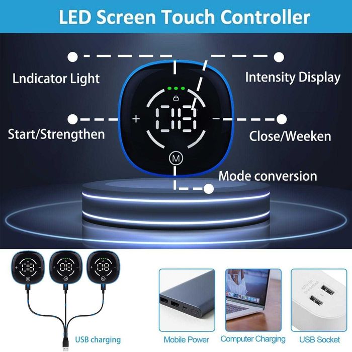 Urządzenie treningowe EMS Yonars, ABS Trainer, stymulator, pas+opaski