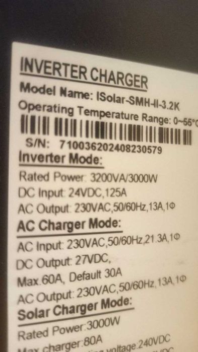 Гибридный инвертор EASun iSolar-SMH-II-3.2KW 24V