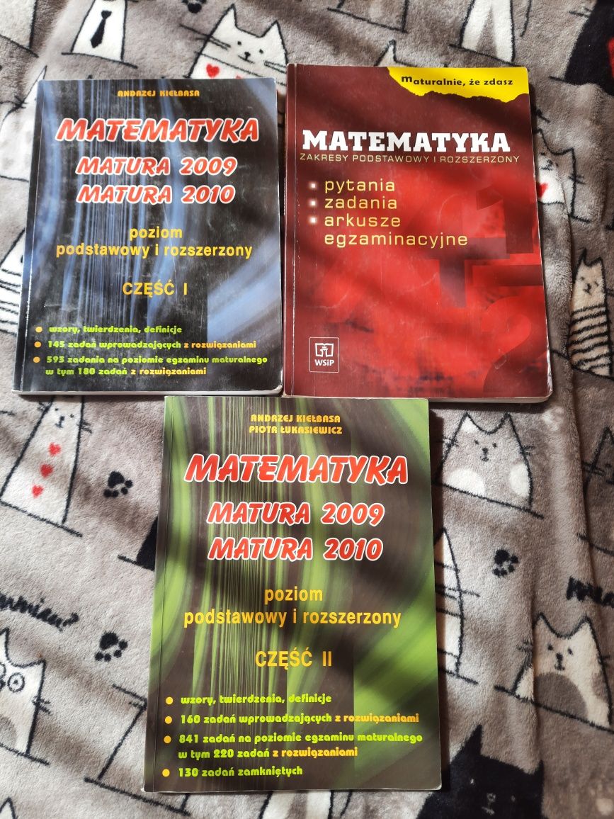 Arkusze maturalne, powtórzenie do matury matematyka (10 ksiazek)