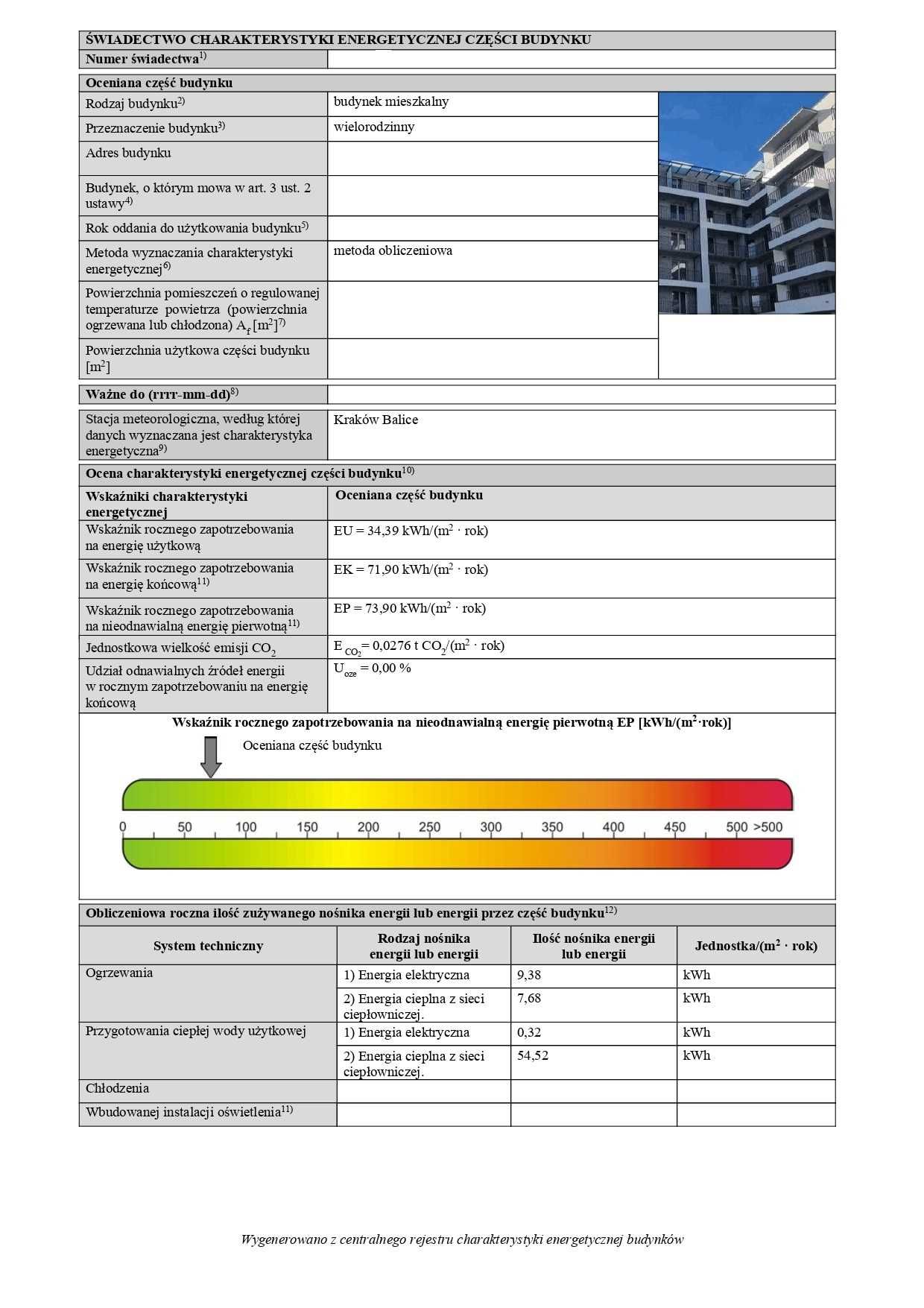 Świadectwa charakterystyki energetycznej mieszkań, domów, lokali