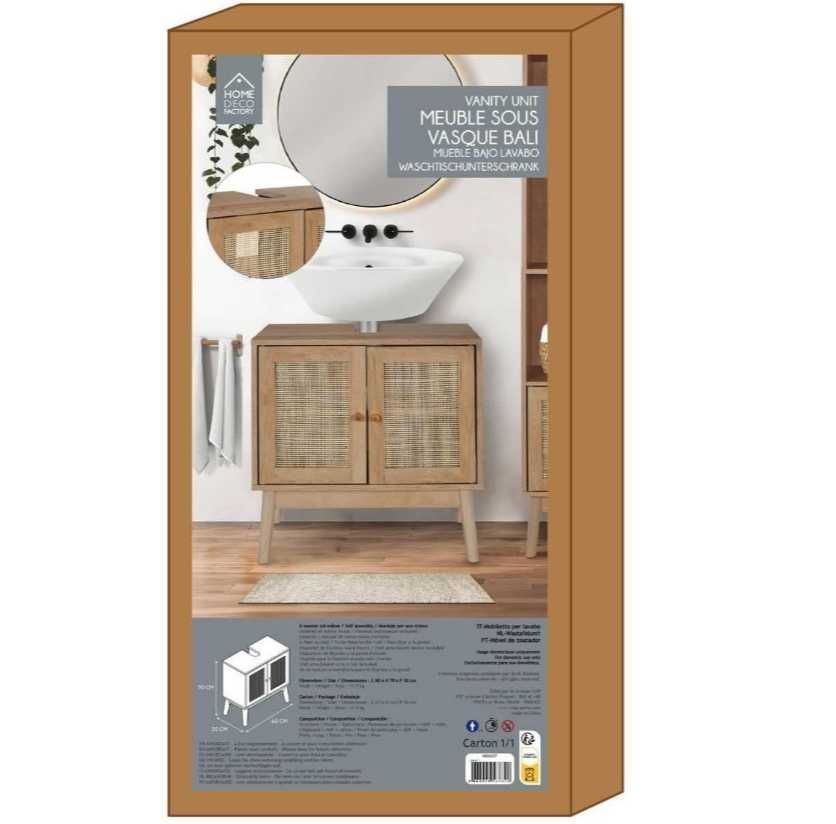 Szafka Pod Umywalkę Łazienkowa NOWA Rattan Styl Boho