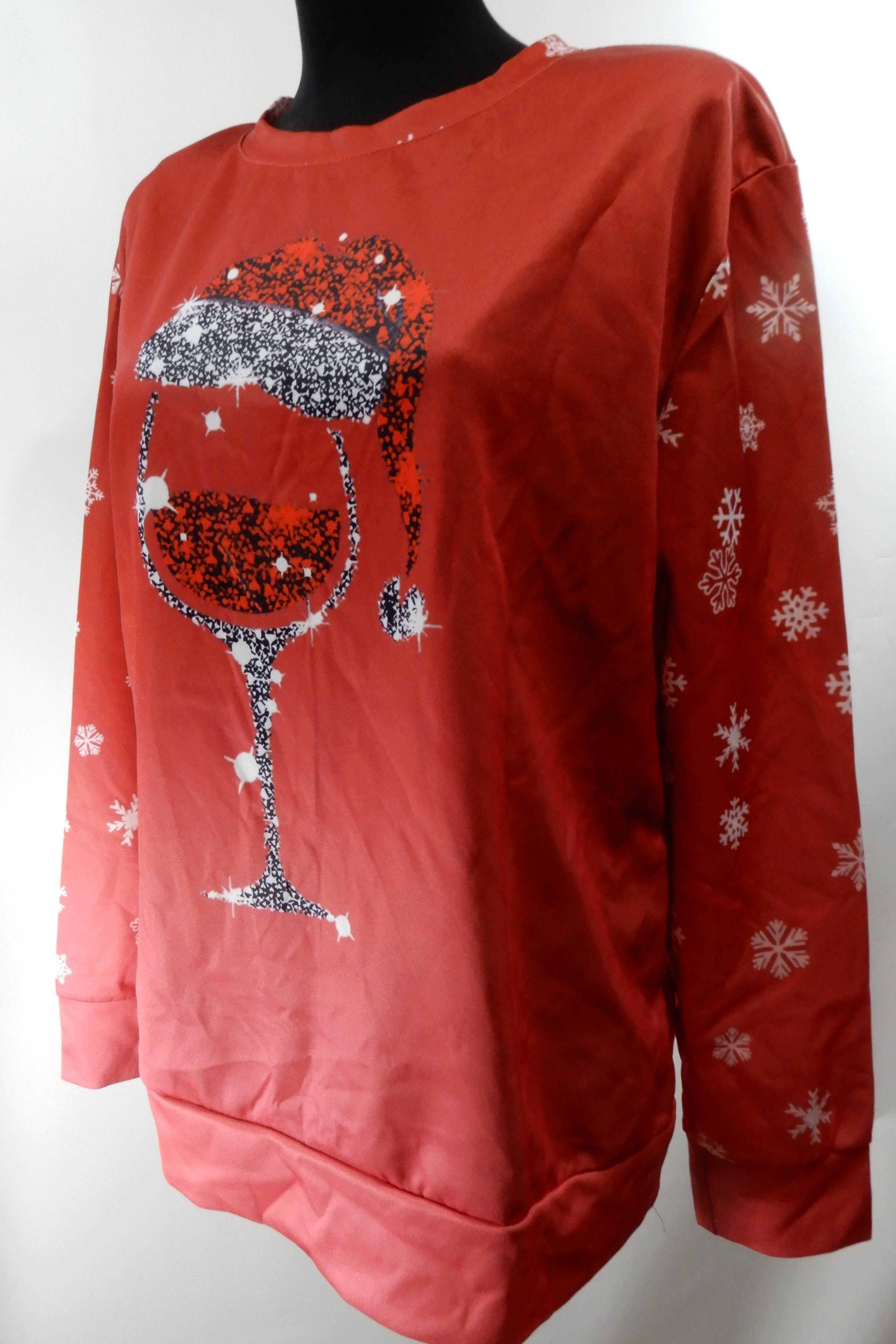 Bluza święta czerwona mikołaj prosecco 40 L