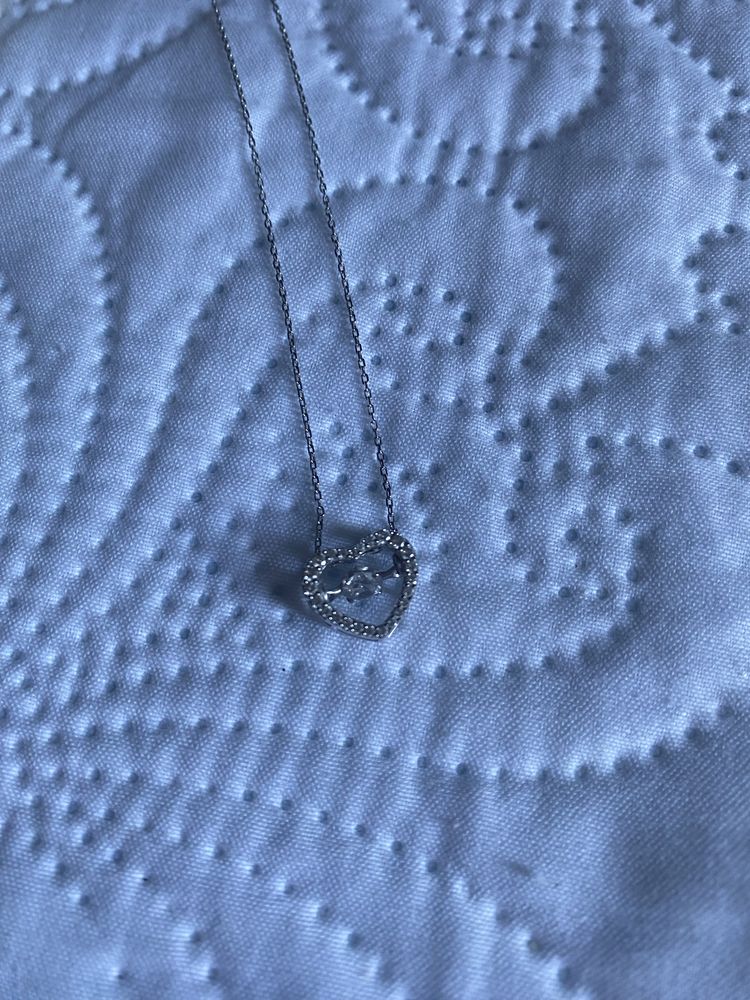Colar ouro branco 9K