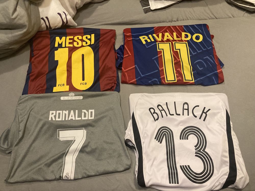 Mix koszulek pilkarskich L Milan Messi Ronaldo Niemcy Barcelona Real