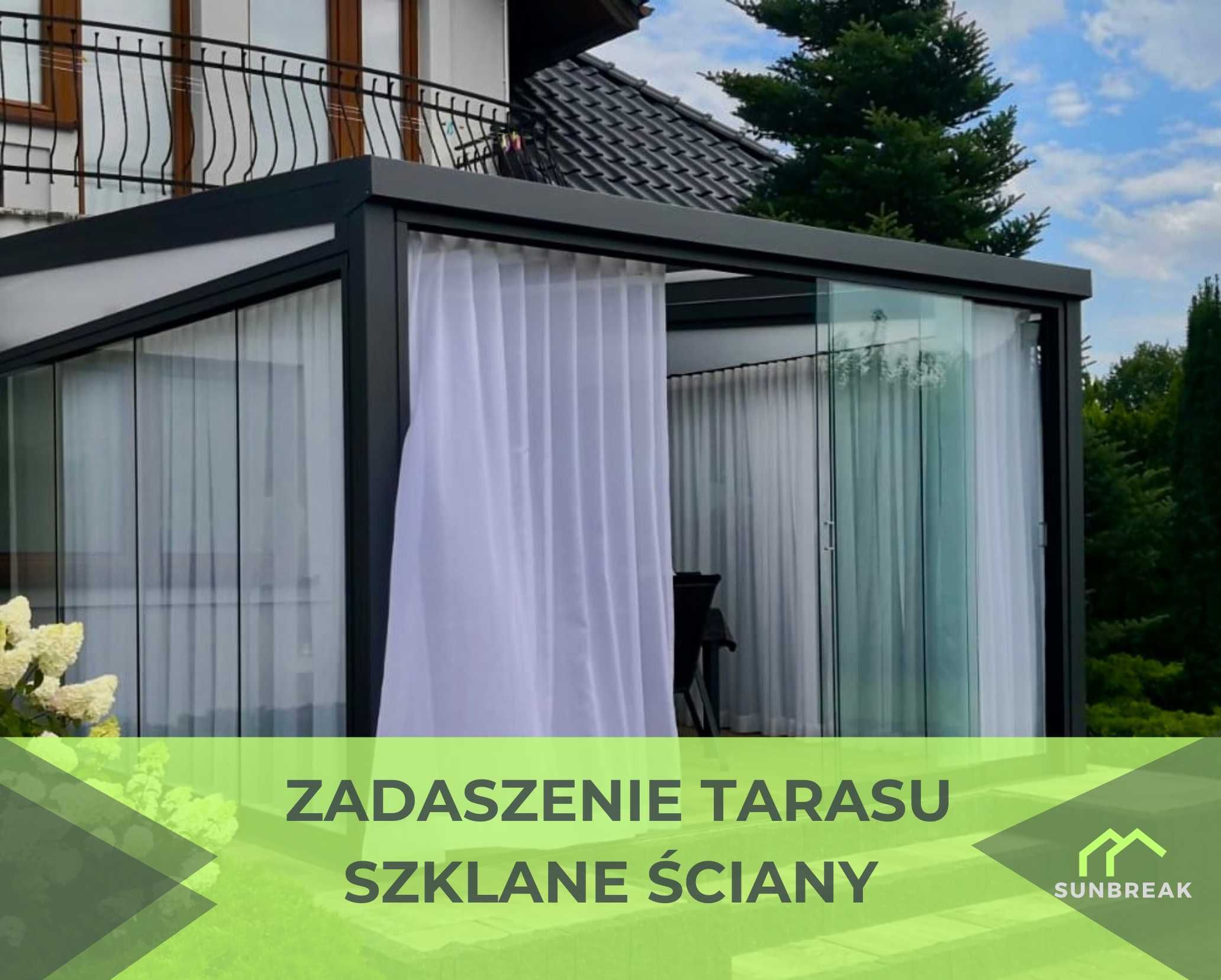 ZADASZENIE TARASU aluminium poliwęglan szkło