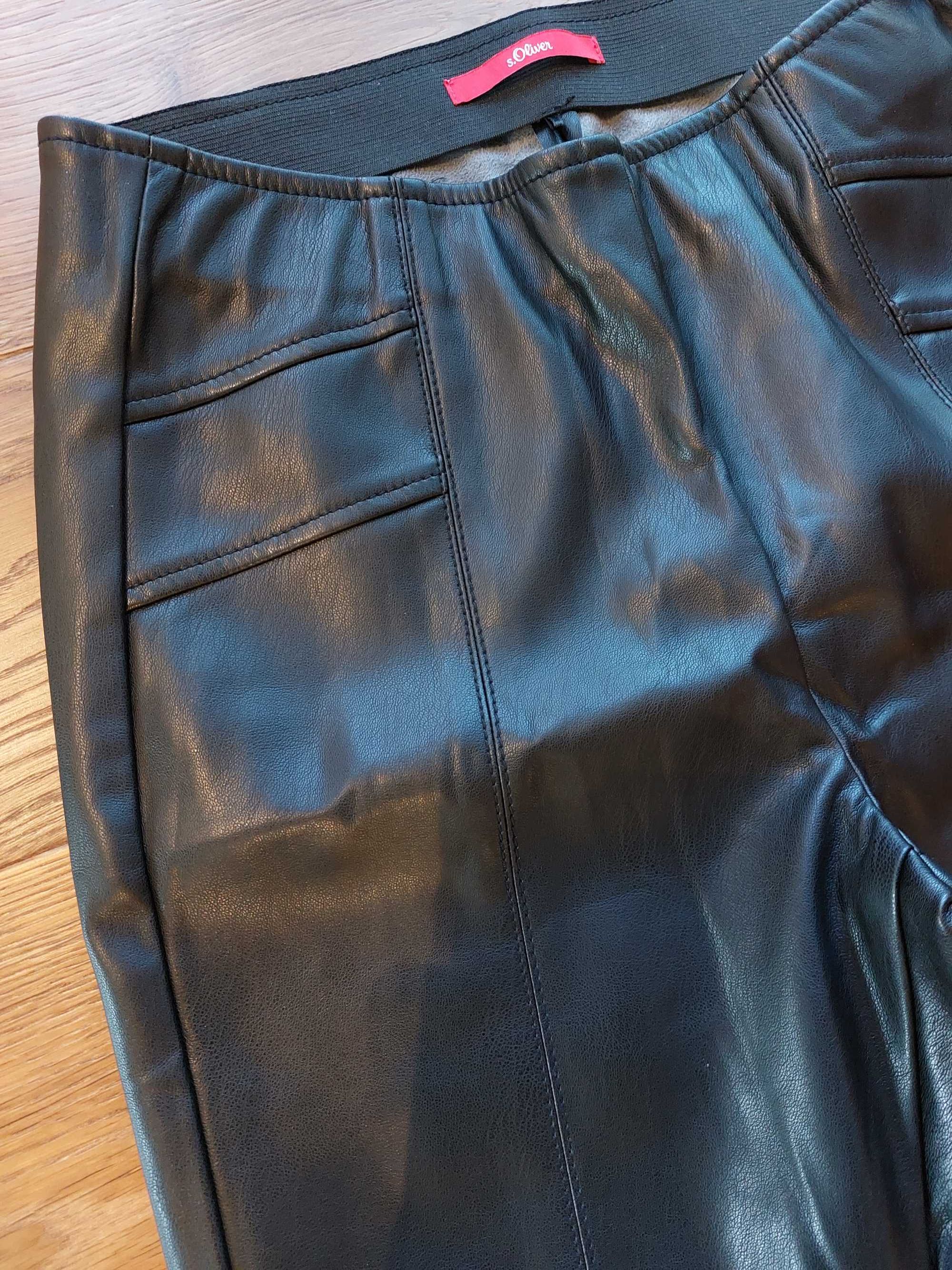 spodnie damskie,legginsy ekoskóra s.oliver black label nowe M