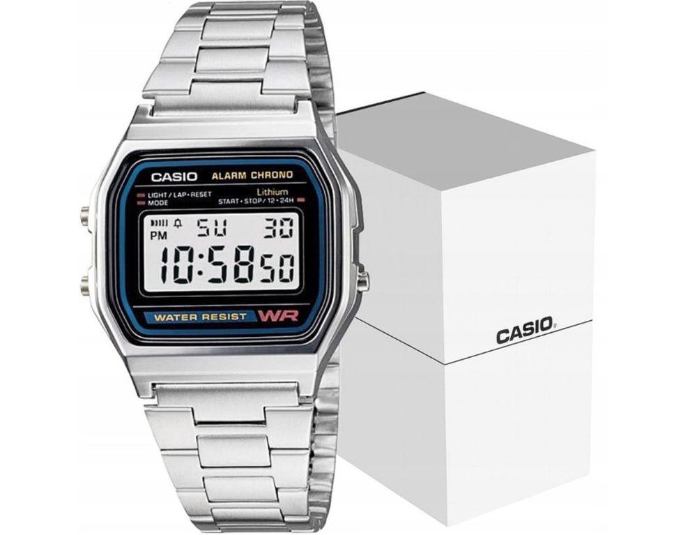 Годинник Casio A158WA-1/Оригінальний годинник Casio/Чоловічий годинник