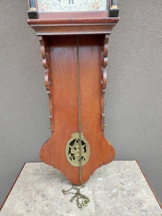 70 Zabytkowy zegar ścienny fryzyjski ogonowy 1844r niekompletny antyk