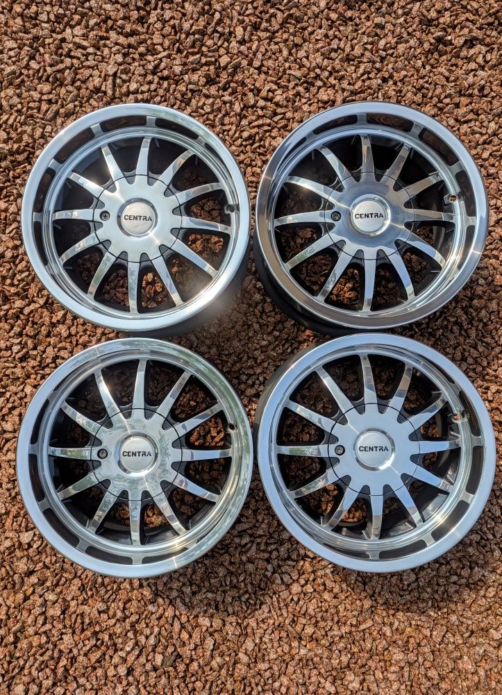 R15, 4x100 диски поліровані полки, центра, Centra