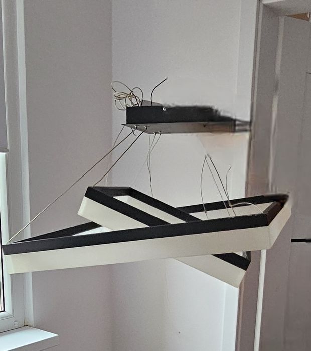 Lampa wisząca Nero czarno-biała LED