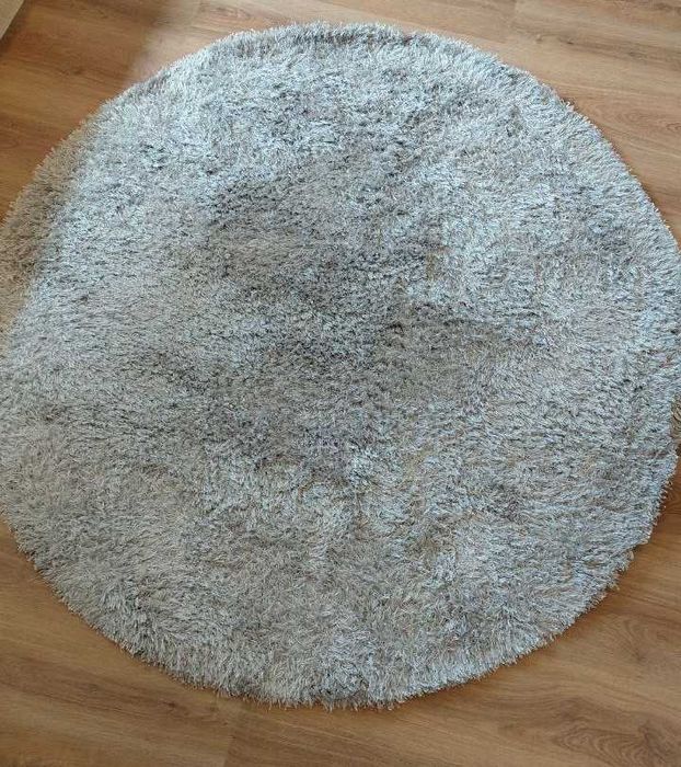 Tapete cinza pêlo médio, 1,50 diâmetro