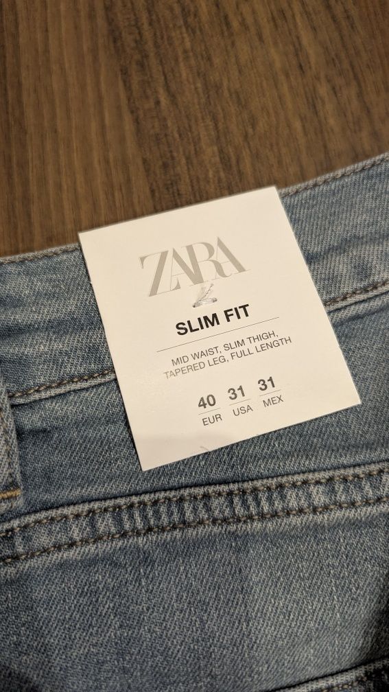 Джинси чоловічі zara slim fit  eur40