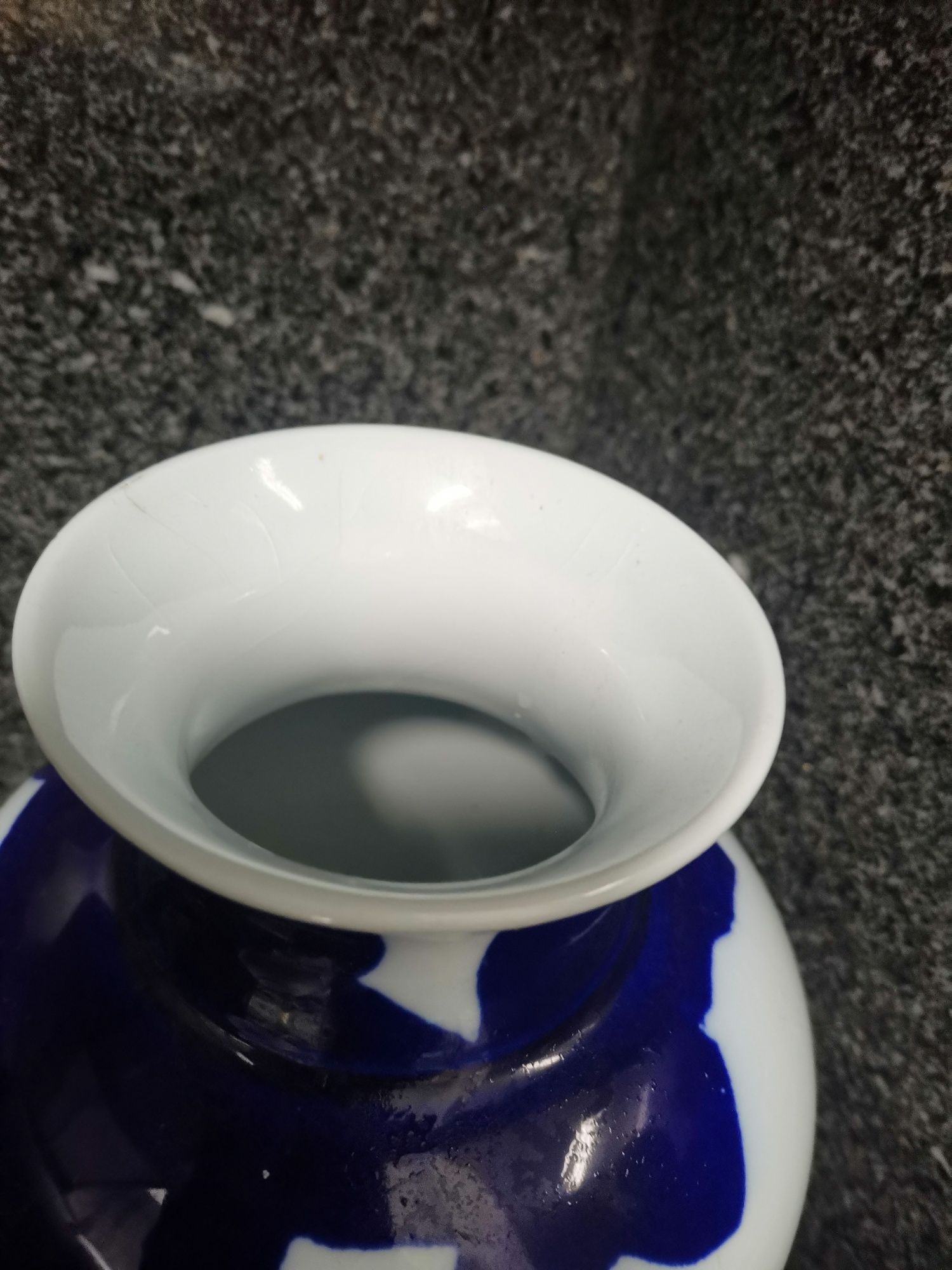 Jarra de 23cm com decoração a azul