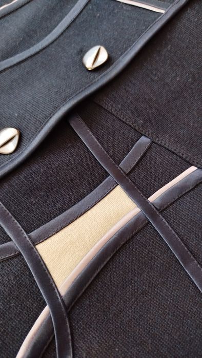 Трикотажный деми костюм с юбкой батал.