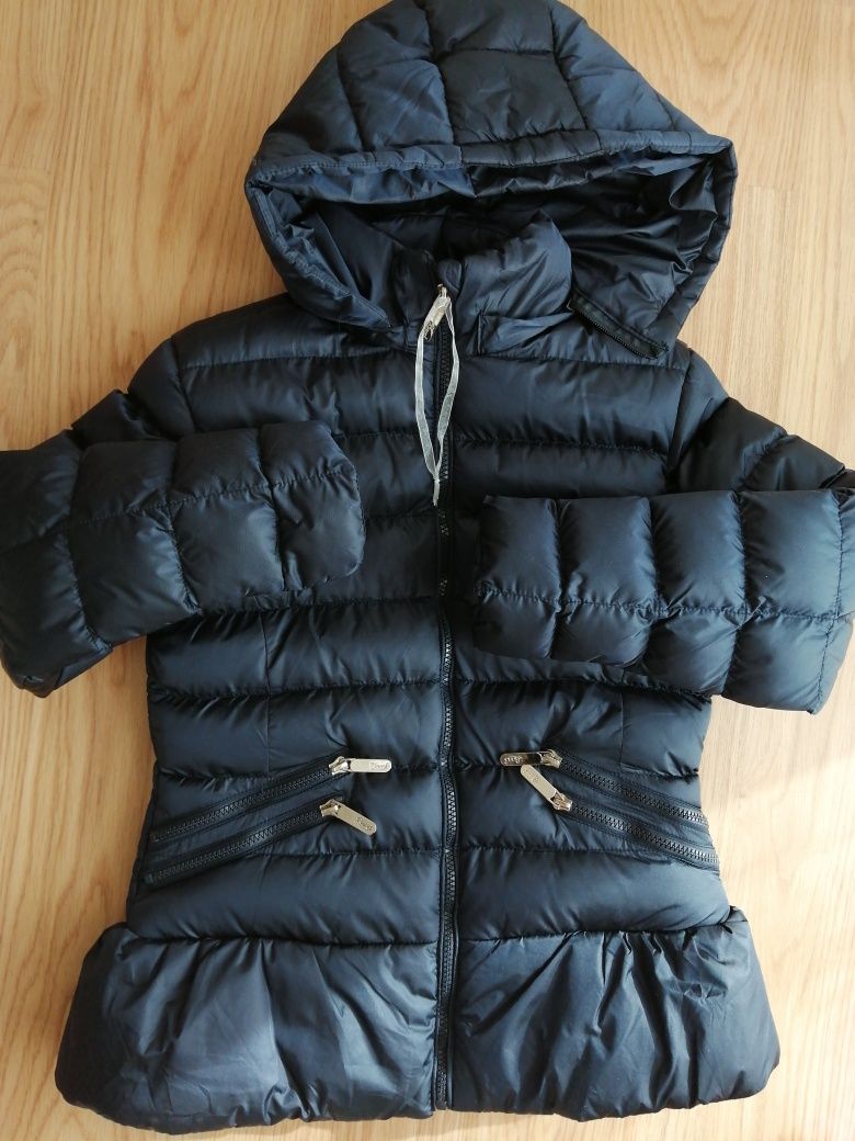 Blusão parka azul escura 12 anos 152 cm