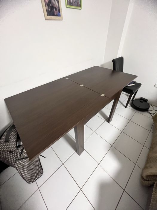 Mesa dobravel 90cmx90cm (aberta 180x90)