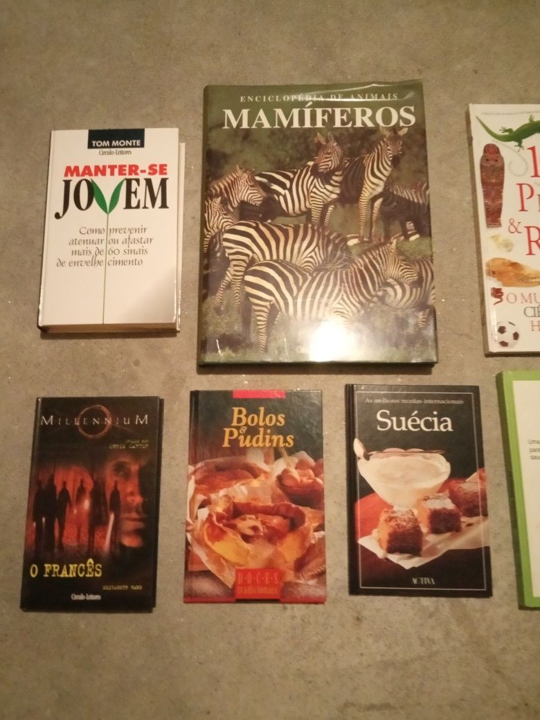 Lote de 10 livros de receitas e saúde