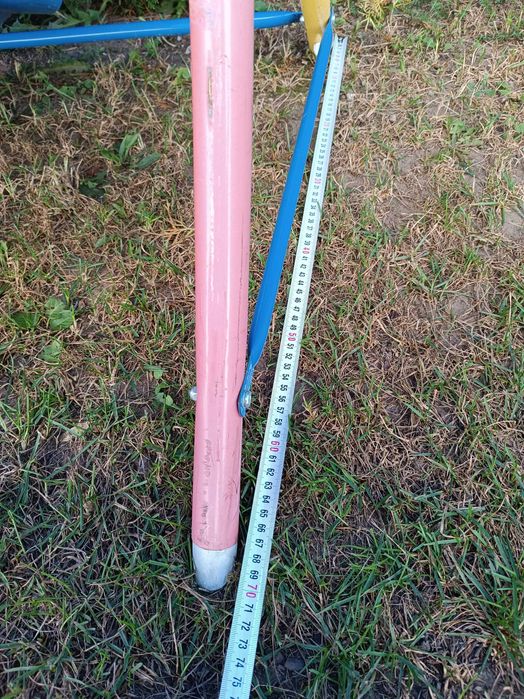 huśtawka ogrodowa dziecięca 2 osobowa stojąca metalowa bujana