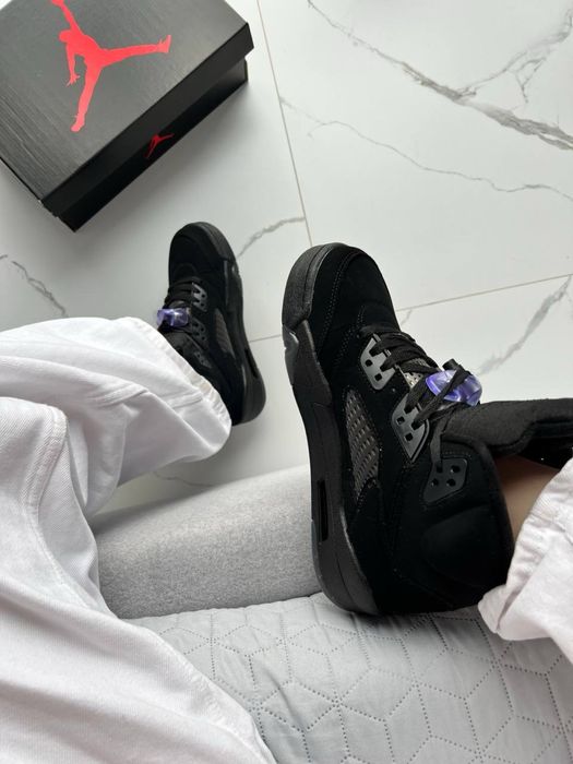 Jordan 5 Black Dark Blue Gum