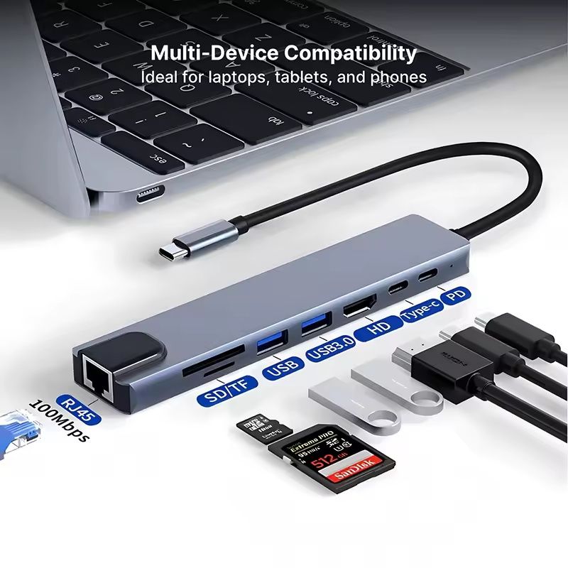 HUB usb-c usb-a RJ-45