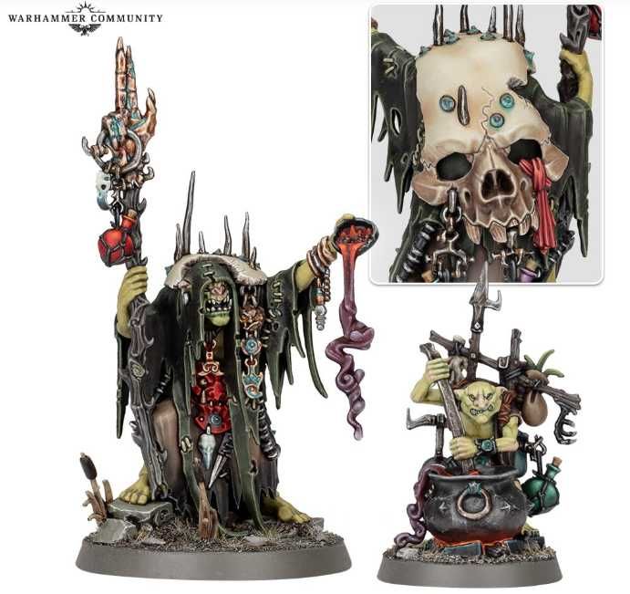 Warhammer Age of Sigmar:Swampcalla Shaman and Pot-grot(моделі, хобі)