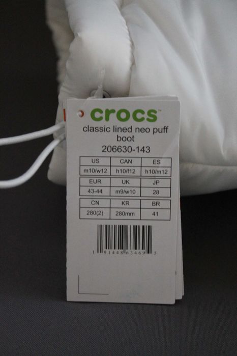 Зимові чоботи Crocs Classic Lined Neo Puff Boot розмір--43-44 m10/w12