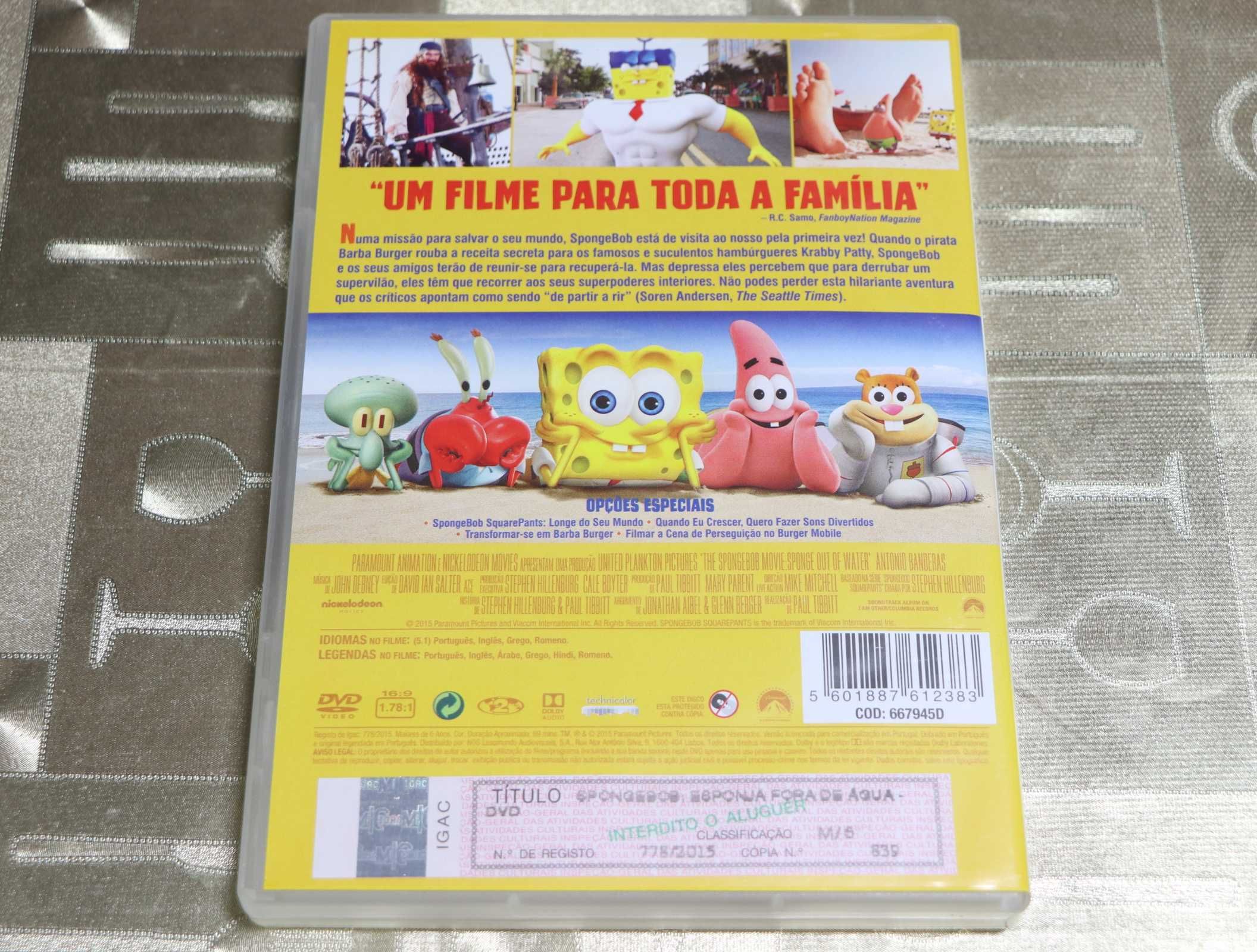 DVD SpongeBob - Esponja Fora de Água