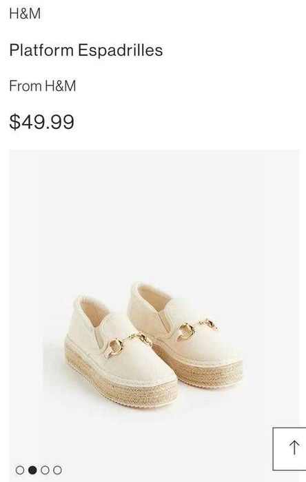 Полотняні жіночі еспадрільї h&m на платформі