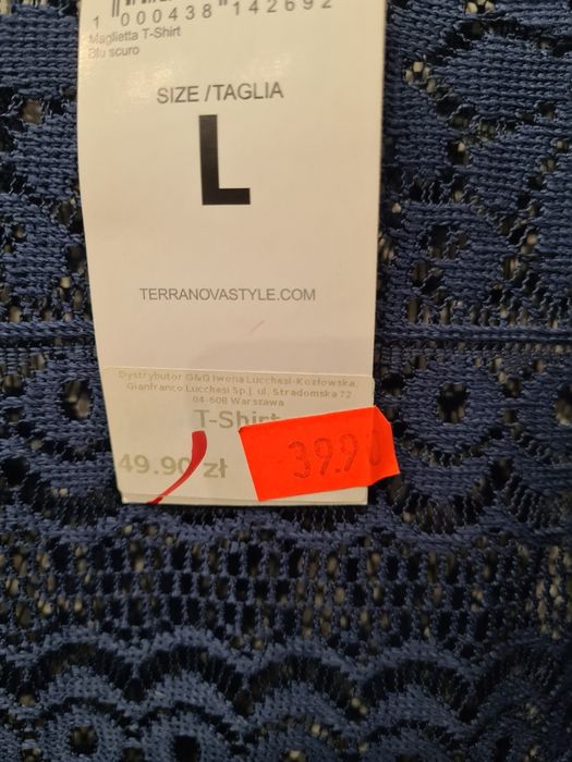 Imprezowa koszulka koronkowa Damska Terranova