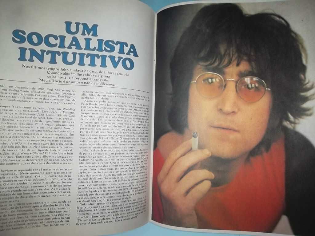 John Lennon : Tributo a um Mito, RARA revista com poster gigante.