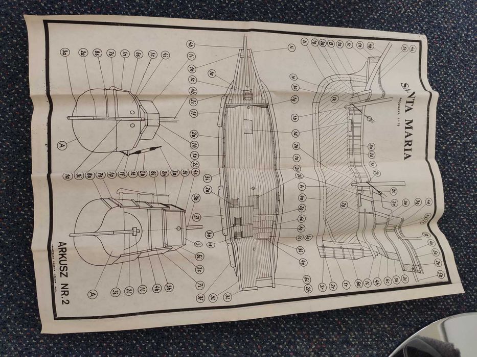 Zestaw modelarski drewniany Santa Maria