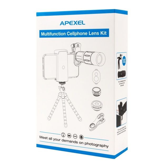 Набор объективов 18X с триподом для смартфона/планшета APEXEL