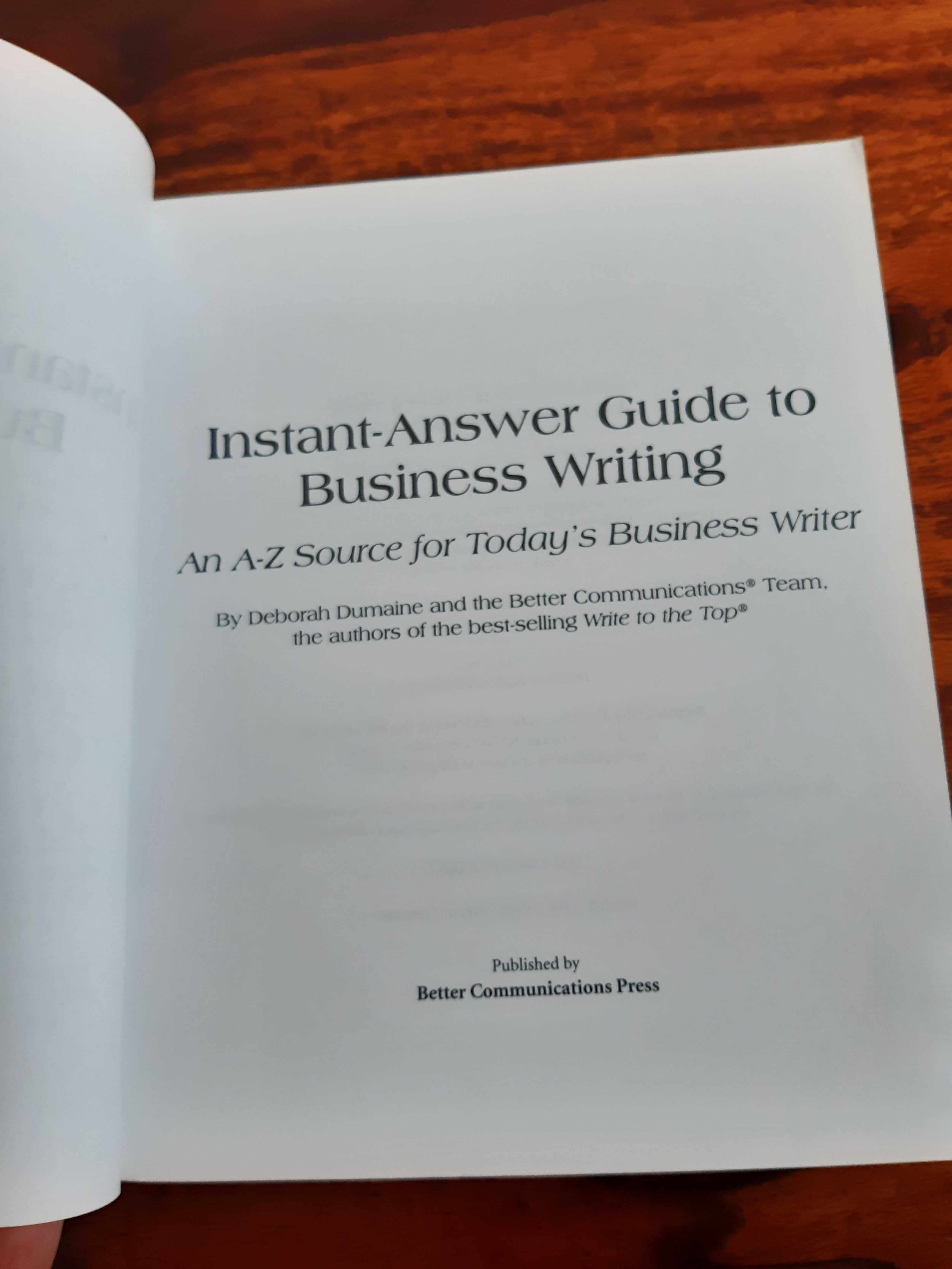 Instant-Answer Guide to Business Writing