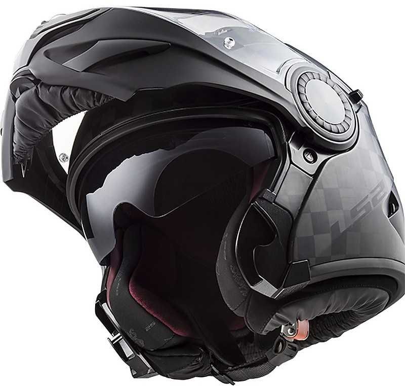 Capacete modular LS2 Vortex Matt Carbon (NOVO) 40% Desconto. Tam S